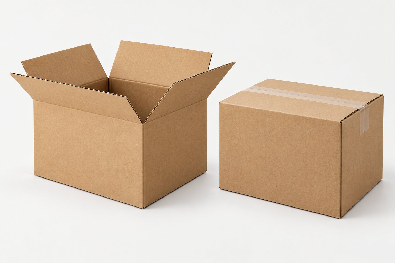 Cajas regulares ranuradas de cartón corrugado
